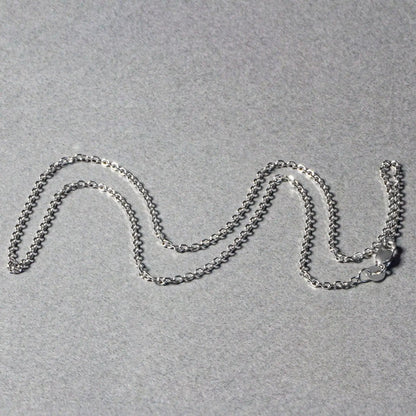 14k white gold diamond-cut cable link chain necklace 1.5mm on Tampa Home & Garden Store