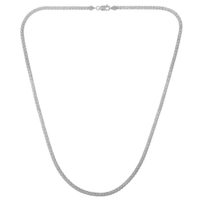 Ice Barrel chain necklace 14k white gold 3.10 mm pavé diamond links by Bids.com on Tampa Home & Garden Store