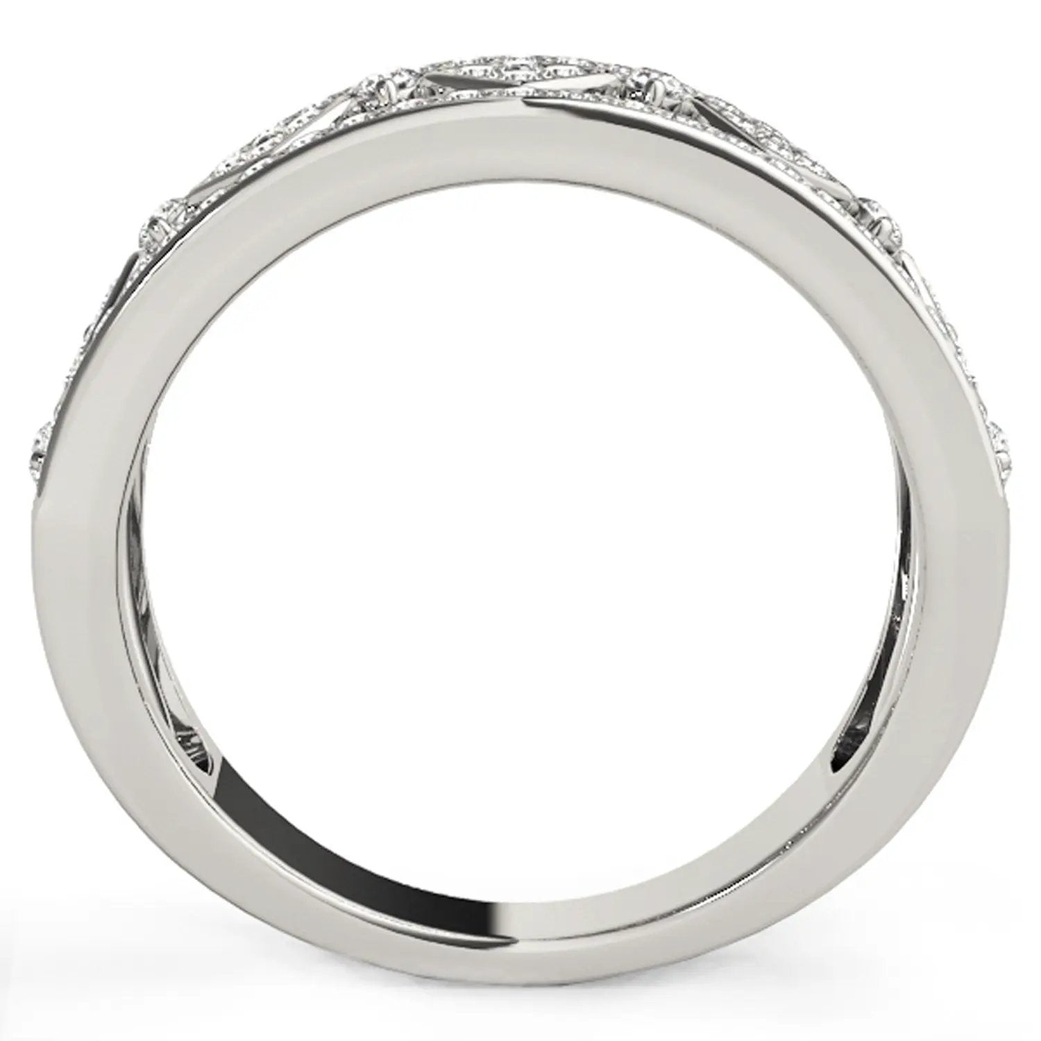 Diamond Studded Square Motif Ring in 14k White Gold, 1/2 cttw, by Bids.com on Tampa Home & Garden Store