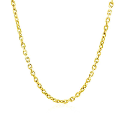 2.3mm 14k Yellow Gold Diamond Cut Cable Link Chain Necklace by Bids.com on Tampa Home & Garden Store