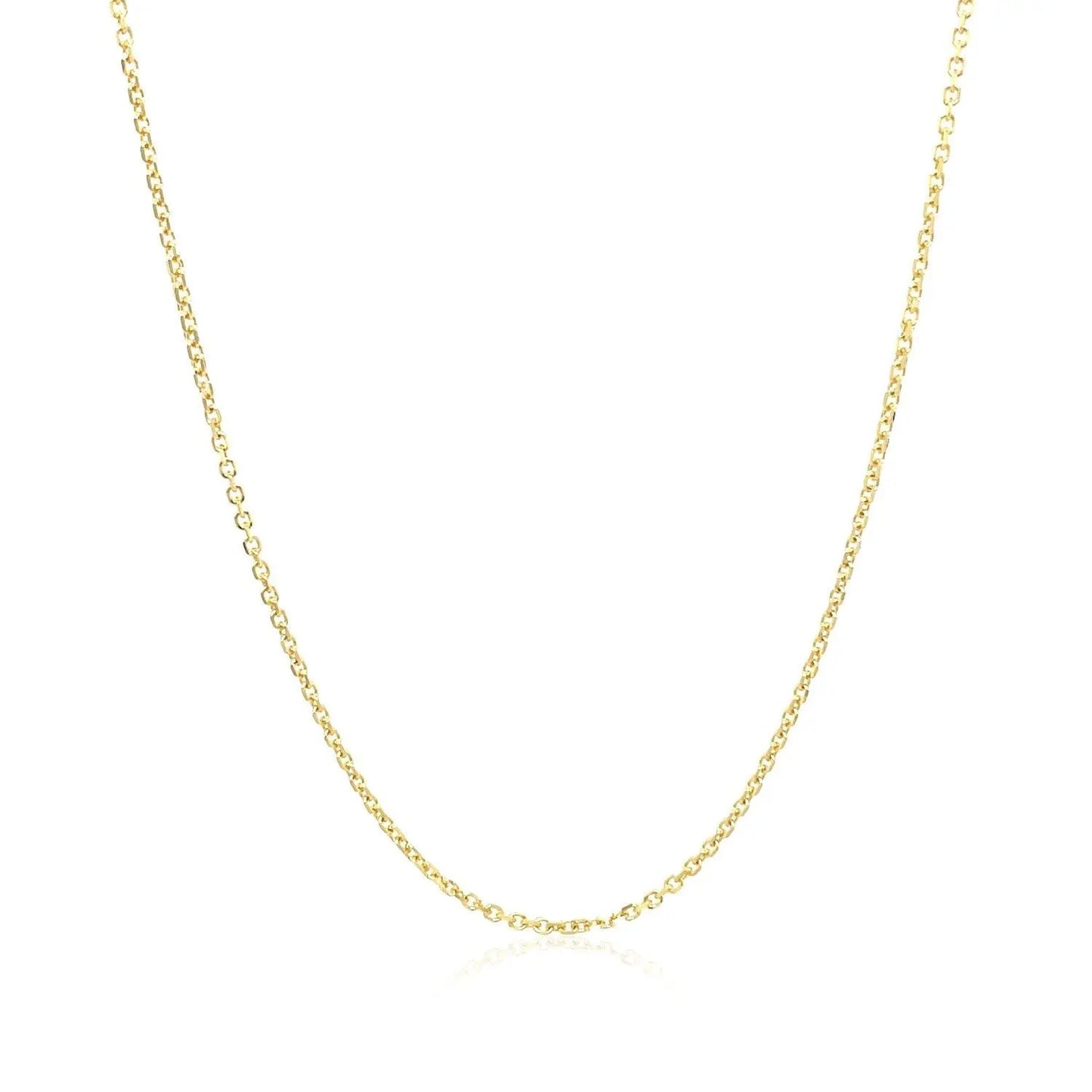 10k yellow gold diamond-cut cable link necklace 1.10 mm by Bids.com on Tampa Home & Garden Store