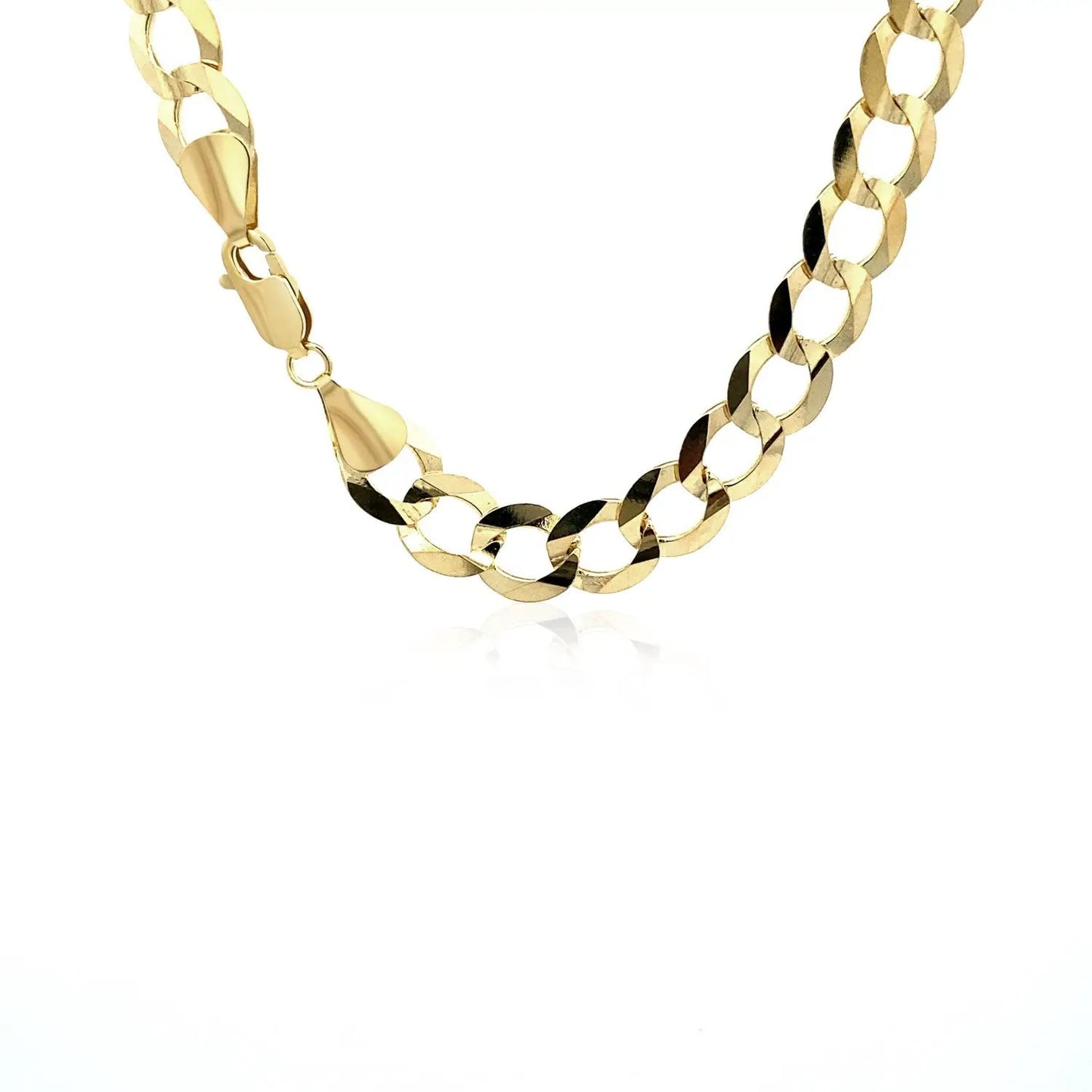 8.2mm 14k yellow gold solid curb chain necklace bold links lobster clasp by Bids.com on Tampa Home & Garden Store