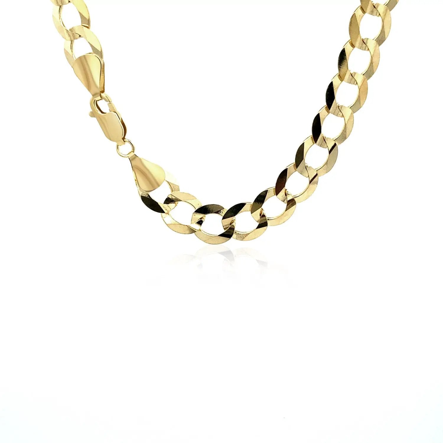 8.2mm 14k yellow gold solid curb chain necklace bold links lobster clasp by Bids.com on Tampa Home & Garden Store