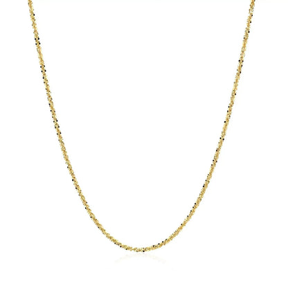 14k yellow gold sparkle chain necklace 1.1mm Bids.com on Tampa Home & Garden Store