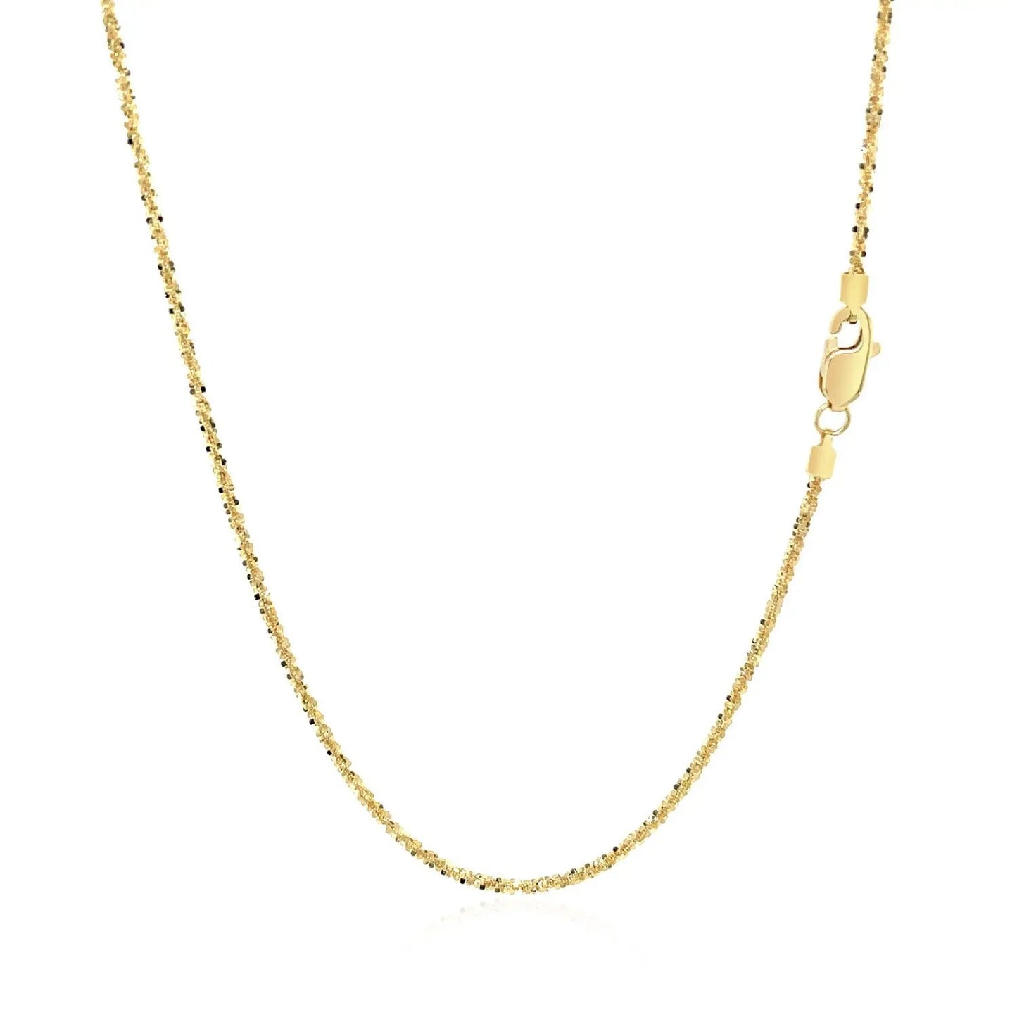 14k yellow gold sparkle chain necklace 1.1mm, lobster clasp on Tampa Home & Garden Store