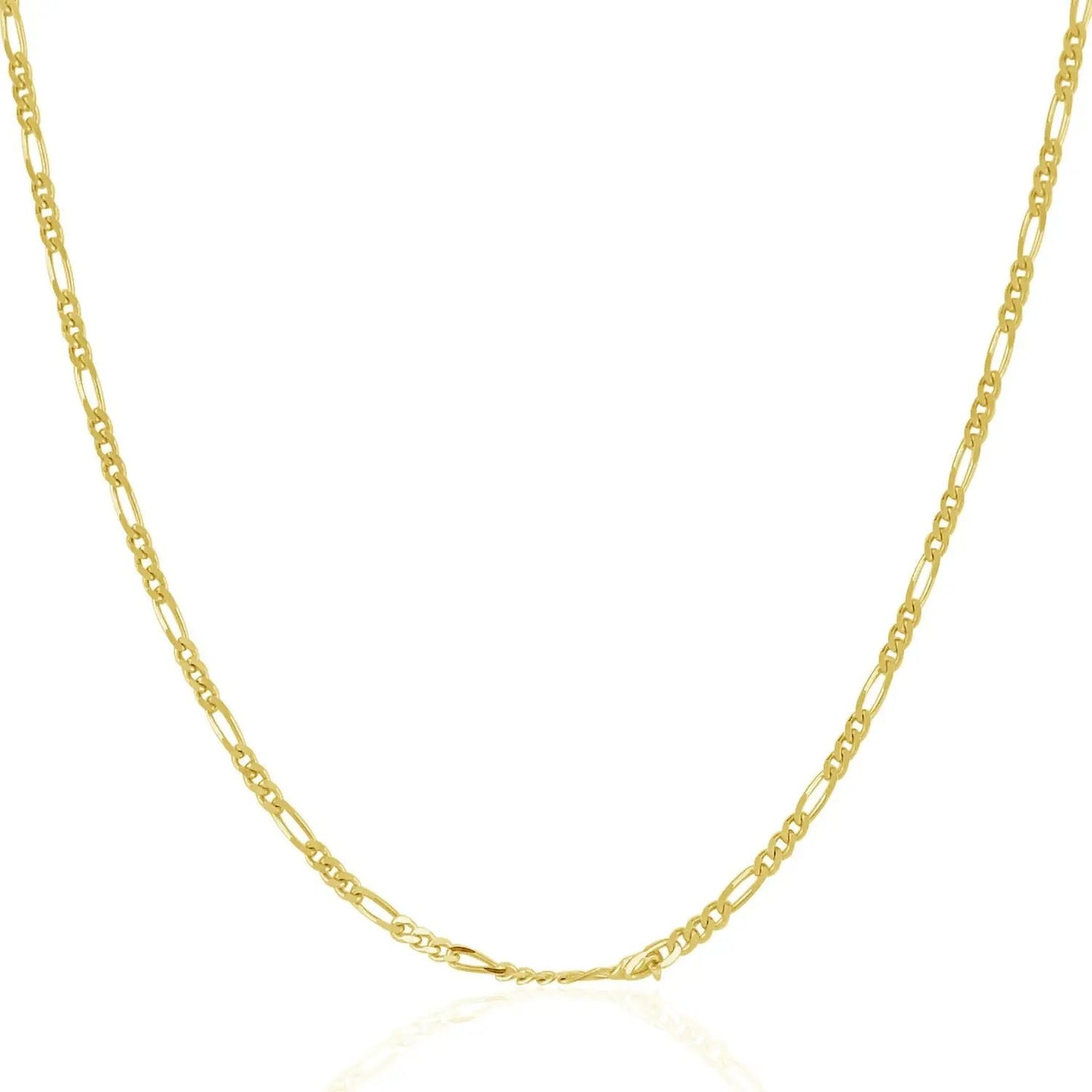 14k yellow gold solid Figaro chain necklace 1.9mm Bids.com on Tampa Home & Garden Store