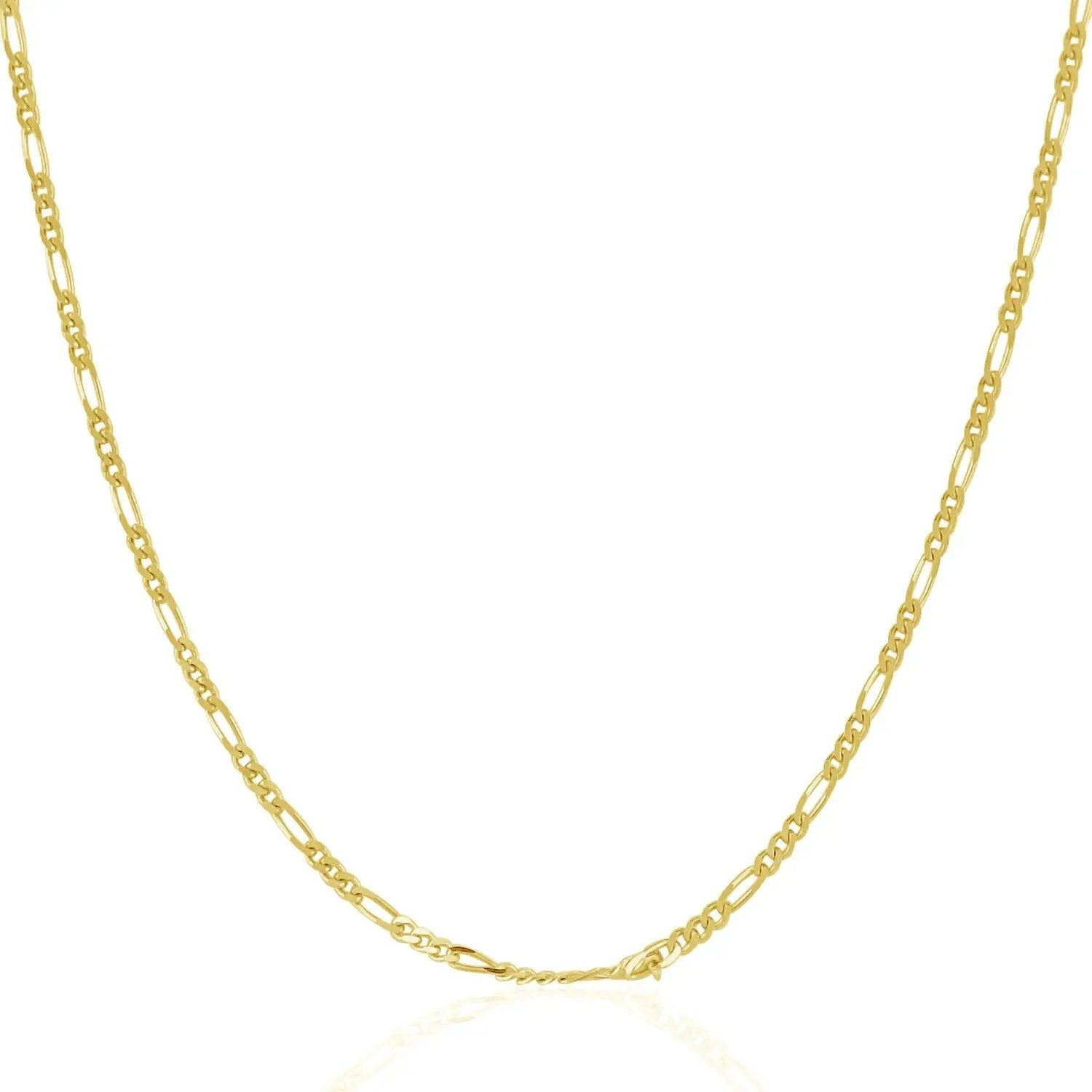 14k yellow gold solid Figaro chain necklace 1.9mm Bids.com on Tampa Home & Garden Store