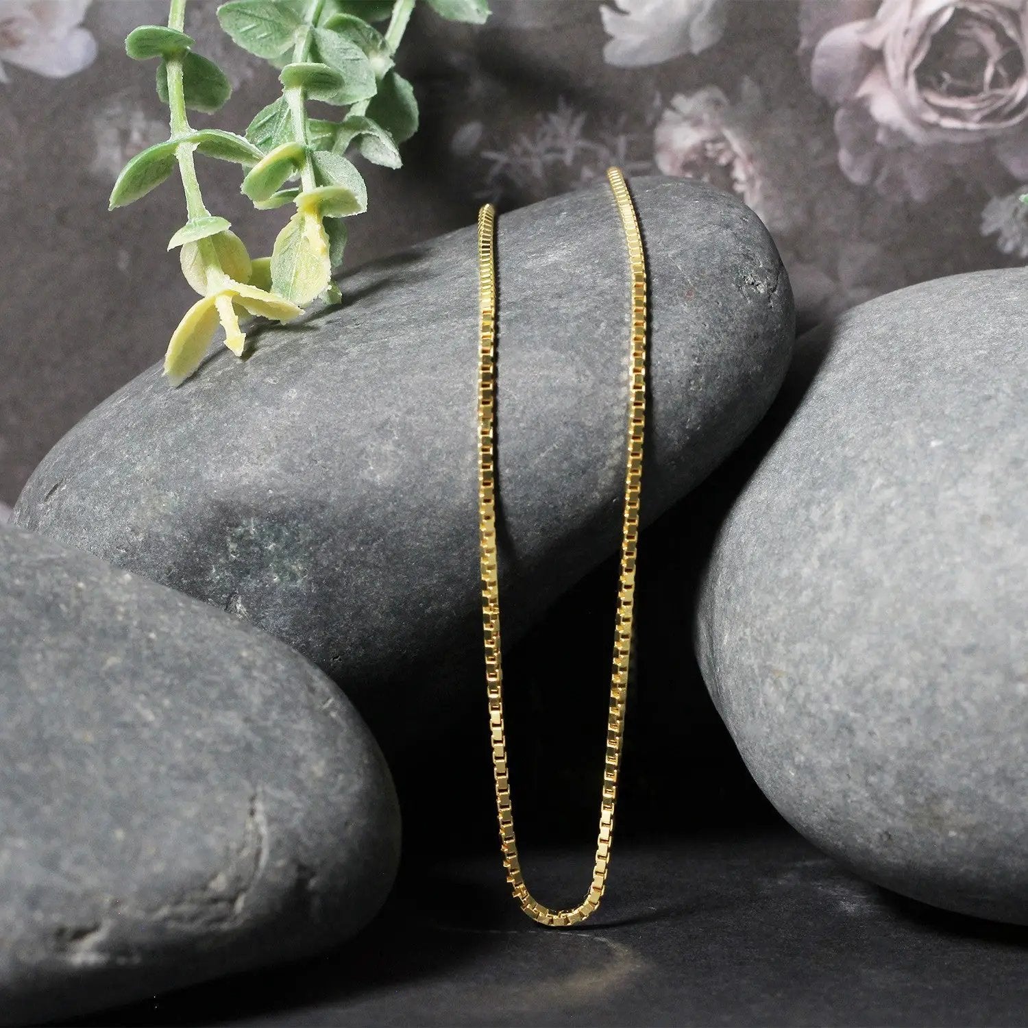 14k Yellow Gold Classic Box Chain Necklace 1.4mm on Tampa Home & Garden Store