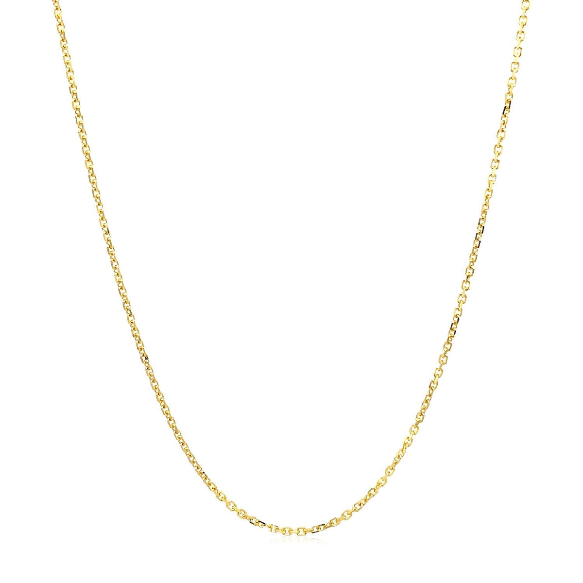 18k Yellow Gold Cable Chain Necklace 1.1mm, Bids.com brand gold necklace on Tampa Home & Garden Store