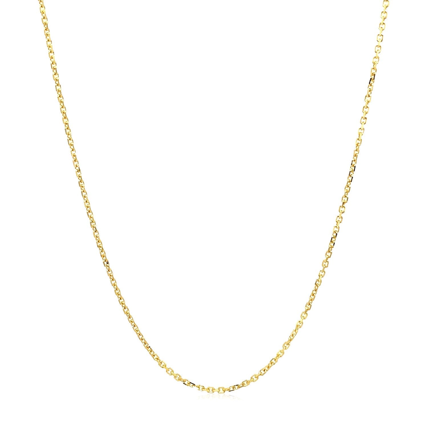 18k Yellow Gold Cable Chain Necklace 1.1mm, Bids.com brand gold necklace on Tampa Home & Garden Store