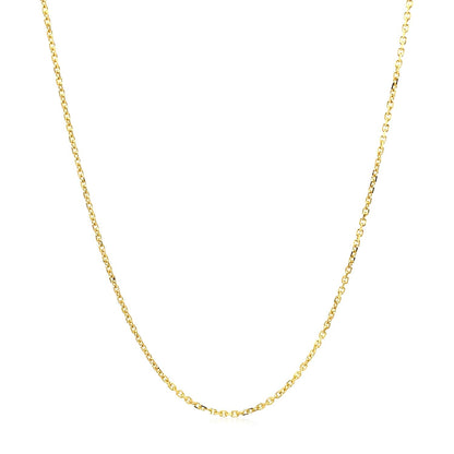 18k Yellow Gold Cable Chain Necklace 1.1mm, Bids.com brand gold necklace on Tampa Home & Garden Store