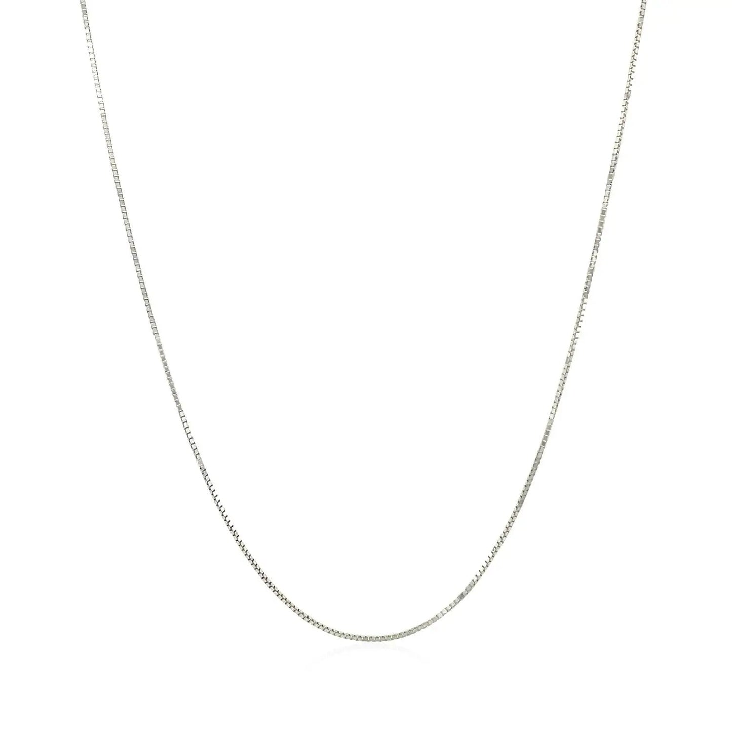 10k White Gold Classic Box Chain 0.6mm necklace by Bids.com on Tampa Home & Garden Store