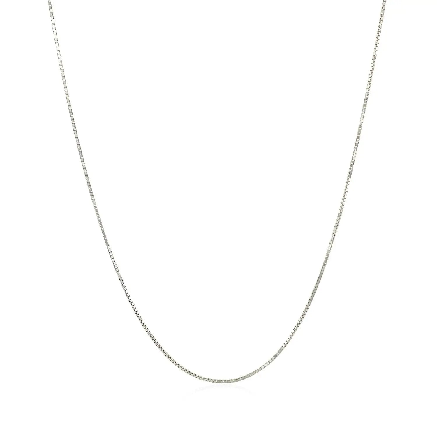 10k White Gold Classic Box Chain 0.6mm necklace by Bids.com on Tampa Home & Garden Store