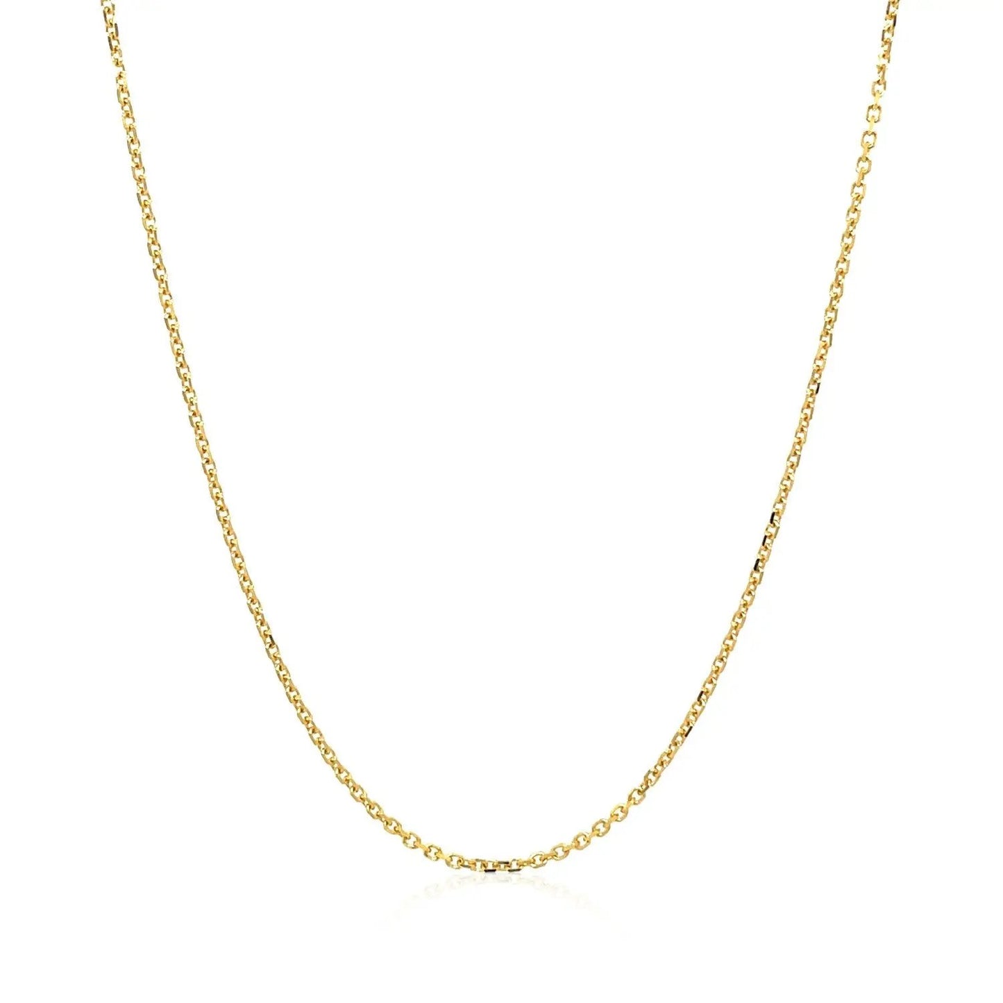 14k yellow gold diamond-cut cable link chain necklace 1.1mm by Bids.com on Tampa Home & Garden Store