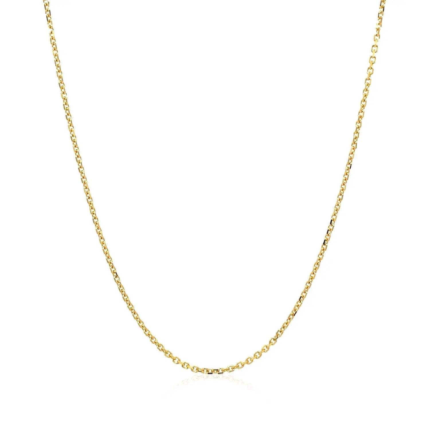 14k yellow gold diamond-cut cable link chain necklace 1.1mm by Bids.com on Tampa Home & Garden Store
