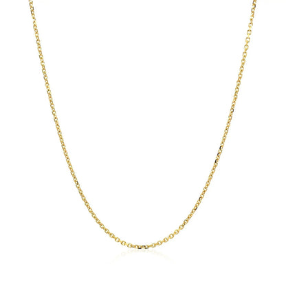 14k yellow gold diamond-cut cable link chain necklace 1.1mm by Bids.com on Tampa Home & Garden Store