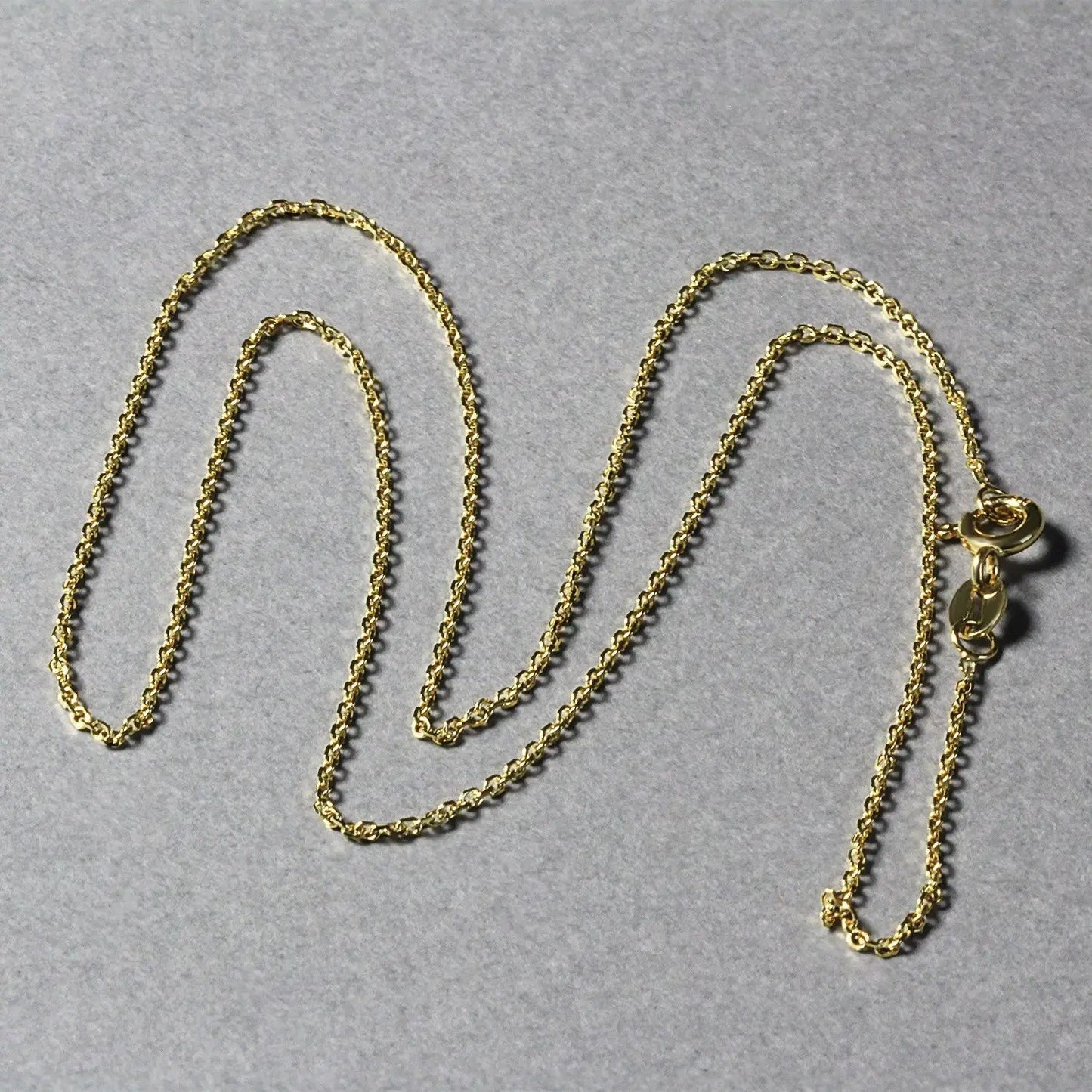 14k yellow gold diamond-cut cable link necklace 1.1mm, Bids.com brand on Tampa Home & Garden Store