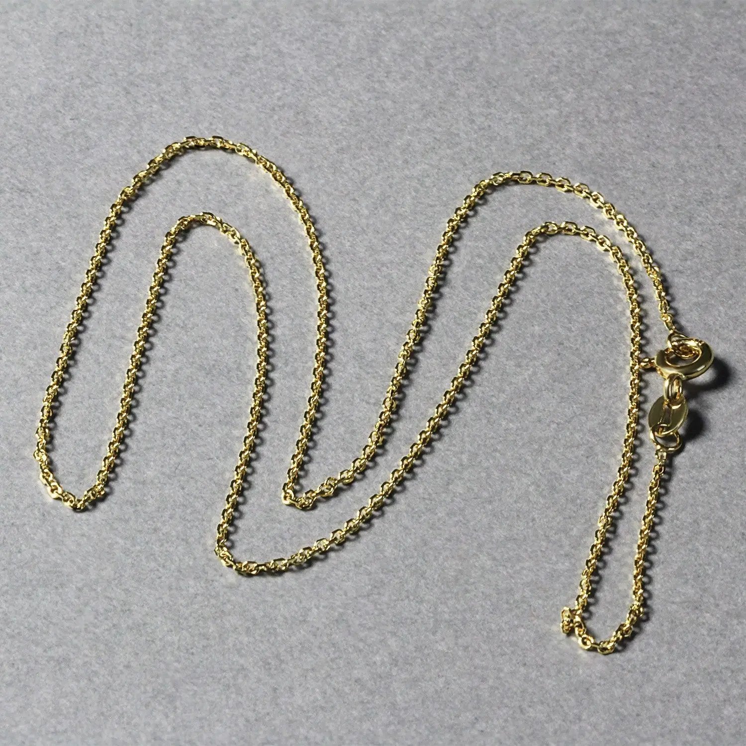 14k yellow gold diamond-cut cable link necklace 1.1mm, Bids.com brand on Tampa Home & Garden Store