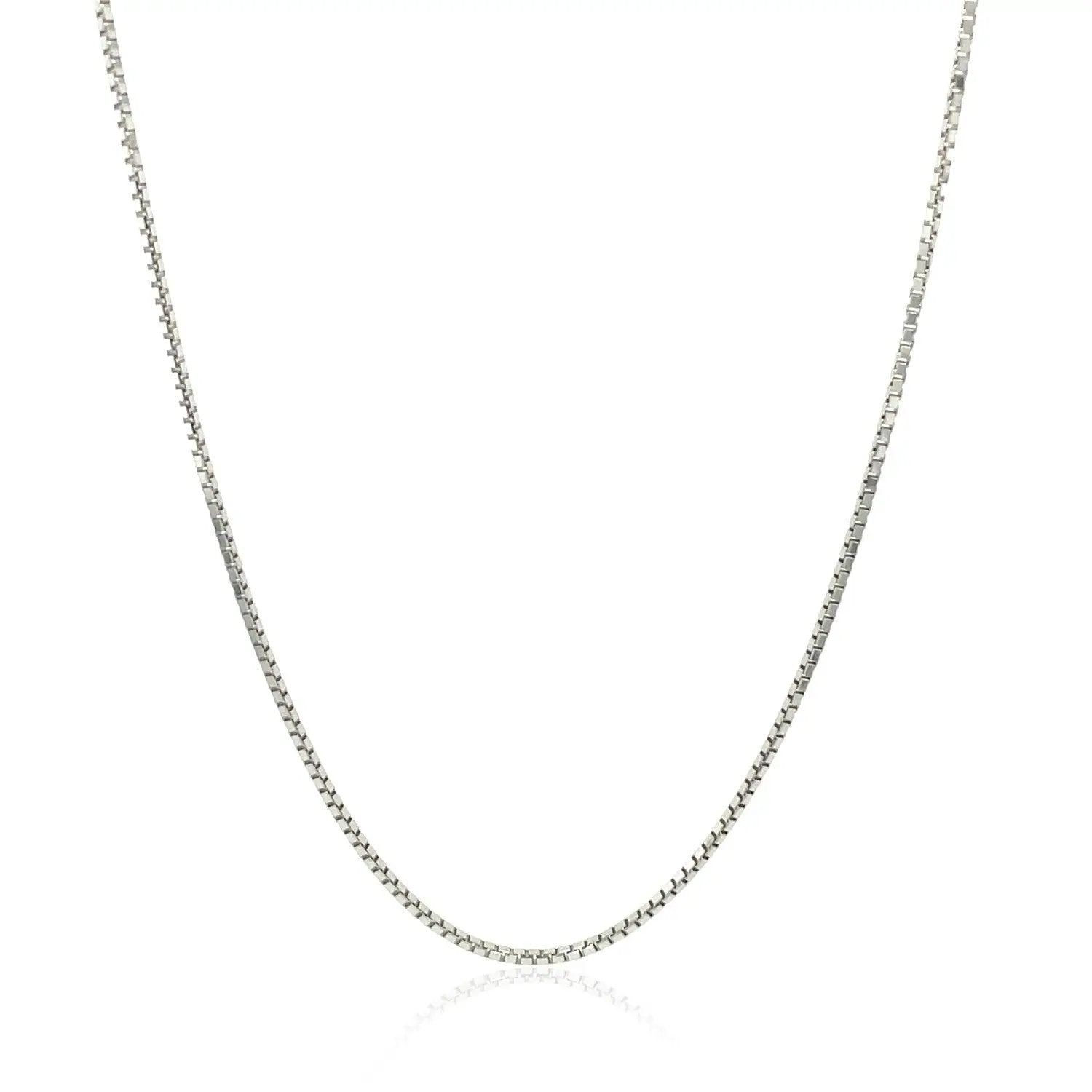 14k white gold octagonal box chain necklace 1.00 mm Bids.com on Tampa Home & Garden Store