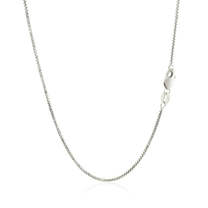 14k white gold octagonal box chain necklace 1.00 mm by Bids.com on Tampa Home & Garden Store