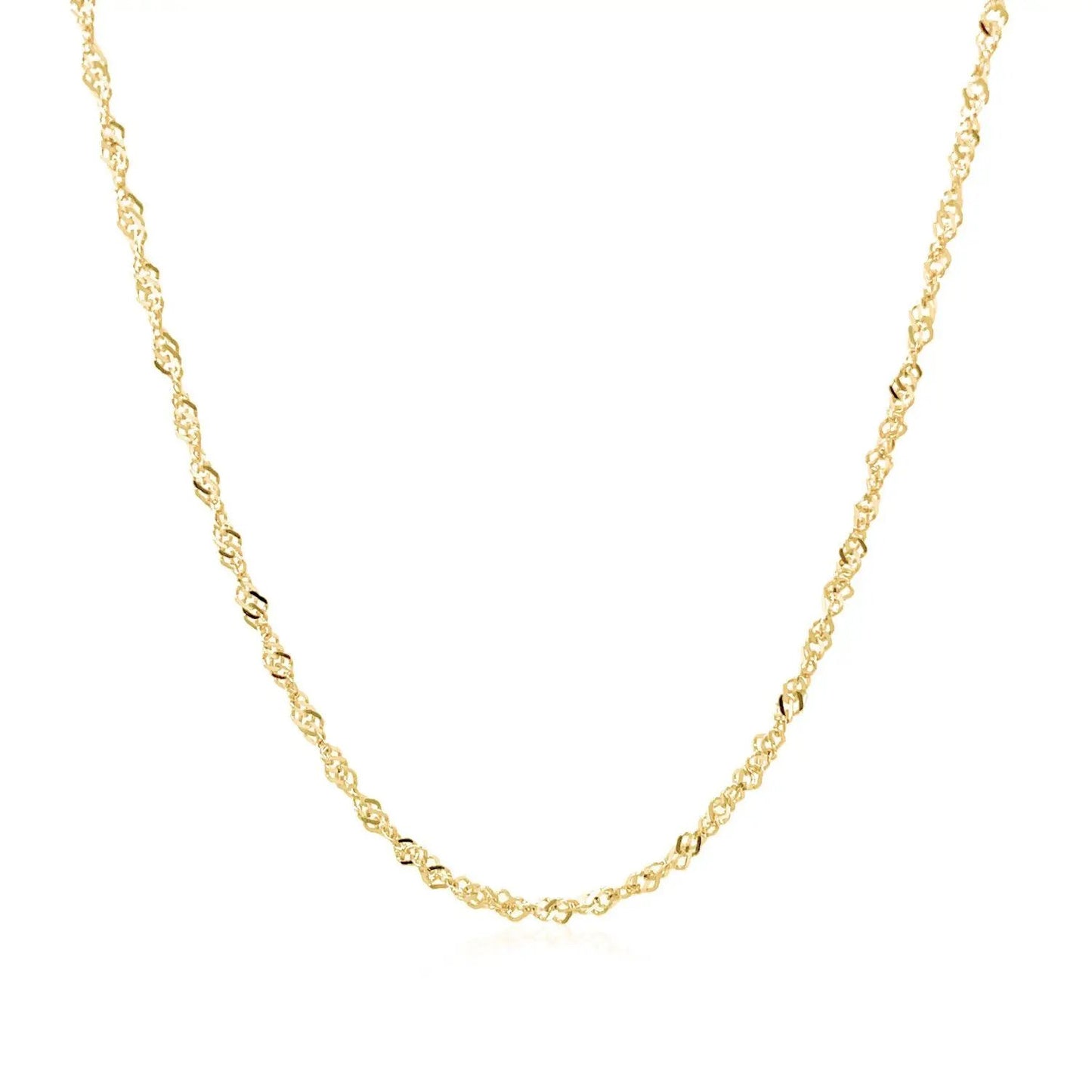 14k yellow gold Singapore chain necklace 1.5mm by Bids.com on Tampa Home & Garden Store
