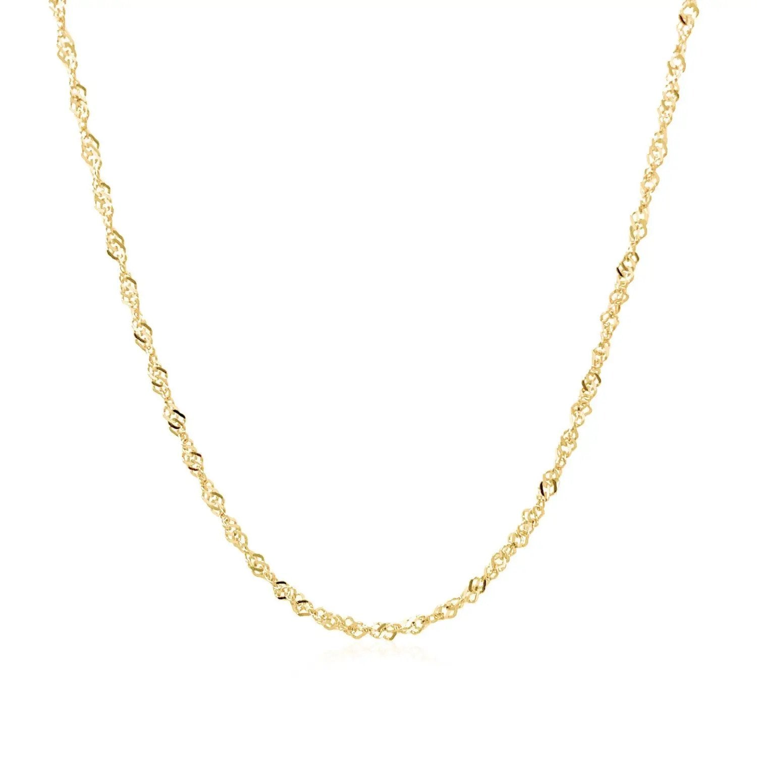 14k yellow gold Singapore chain necklace 1.5mm by Bids.com on Tampa Home & Garden Store