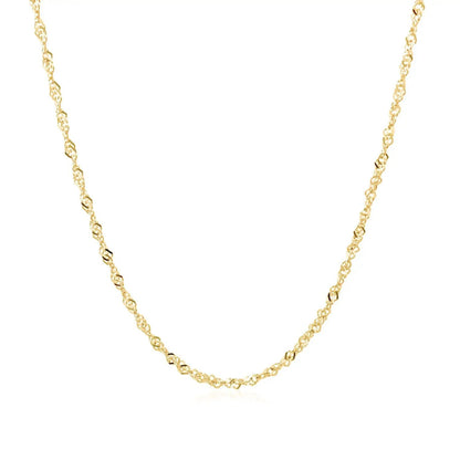 14k yellow gold Singapore chain necklace 1.5mm by Bids.com on Tampa Home & Garden Store