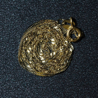 14k yellow gold Singapore chain necklace 1.5mm by Bids.com with spring ring clasp on Tampa Home & Garden Store