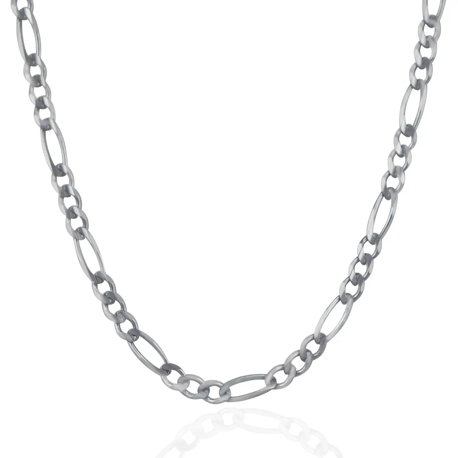 4.6mm 14k white gold solid Figaro chain necklace by Bids.com on Tampa Home & Garden Store