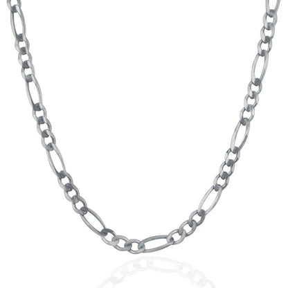 4.6mm 14k white gold solid Figaro chain necklace by Bids.com on Tampa Home & Garden Store