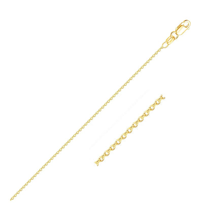 14k yellow gold round cable link necklace 1.2mm with lobster clasp by Bids.com on Tampa Home & Garden Store