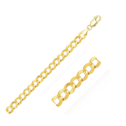14k Yellow Gold Solid Curb Chain Necklace 10.0mm by Bids.com on Tampa Home & Garden Store