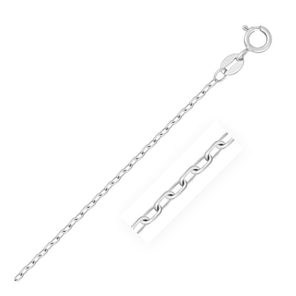 14k white gold faceted cable link chain necklace 1.3mm by Bids.com on Tampa Home & Garden Store