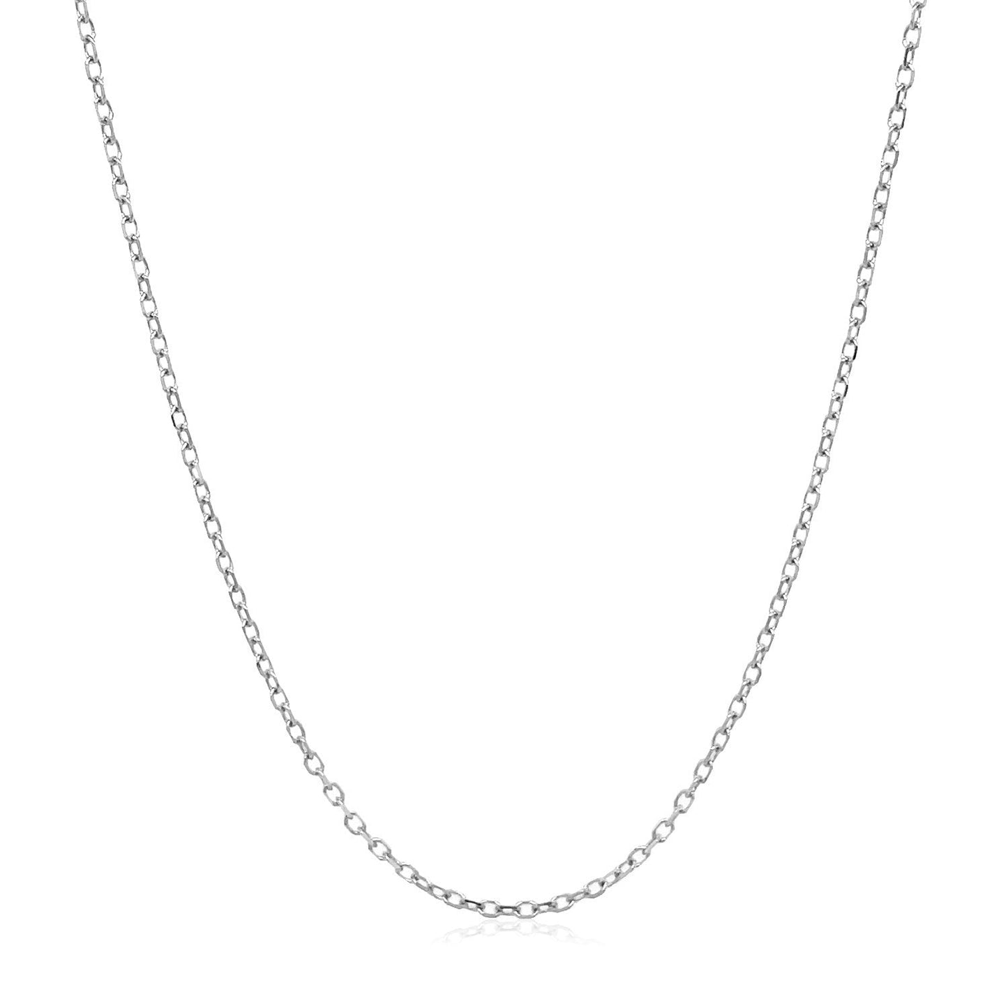 14k white gold faceted cable link chain necklace 1.3mm by Bids.com on Tampa Home & Garden Store
