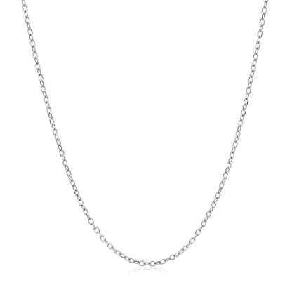 14k white gold faceted cable link chain necklace 1.3mm by Bids.com on Tampa Home & Garden Store