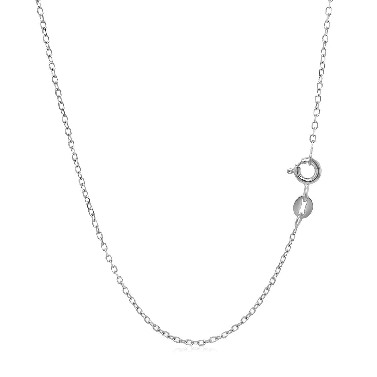 14k white gold faceted cable link chain necklace 1.3mm by Bids.com on Tampa Home & Garden Store