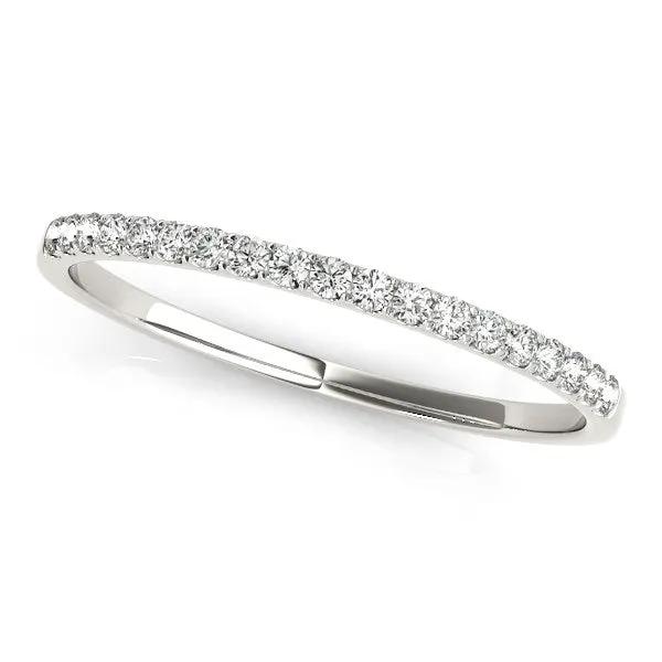 14k white gold slim pave diamond wedding band 1/8 cttw Bids.com on Tampa Home & Garden Store