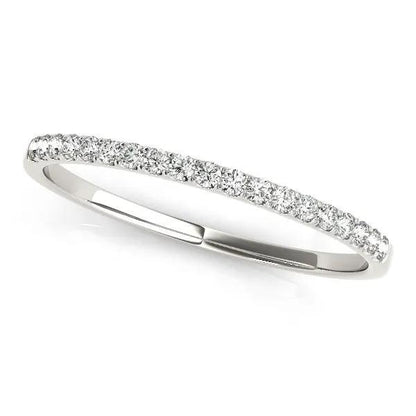 14k white gold slim pave diamond wedding band 1/8 cttw Bids.com on Tampa Home & Garden Store
