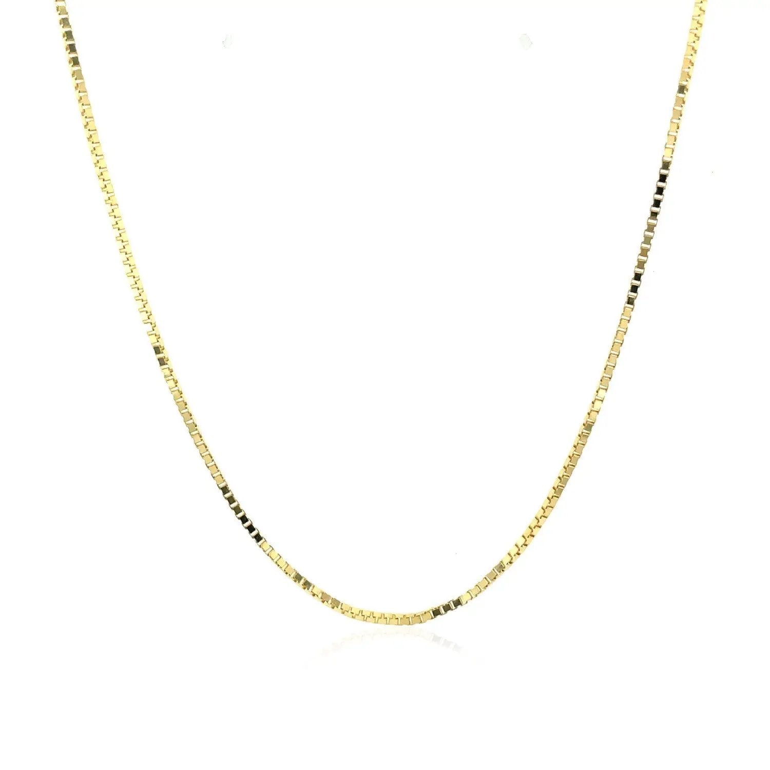 18k Yellow Gold Classic Box Chain Necklace 0.85 mm by Bids.com on Tampa Home & Garden Store