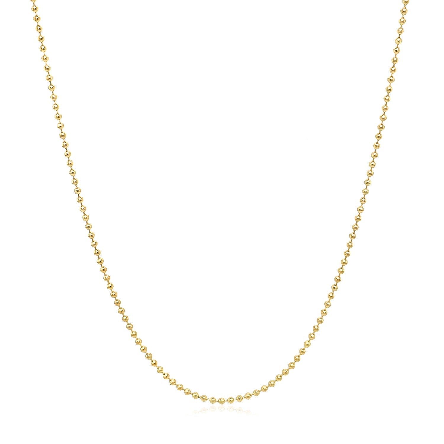 14k yellow gold bead chain necklace 1.0mm from Bids.com on Tampa Home & Garden Store