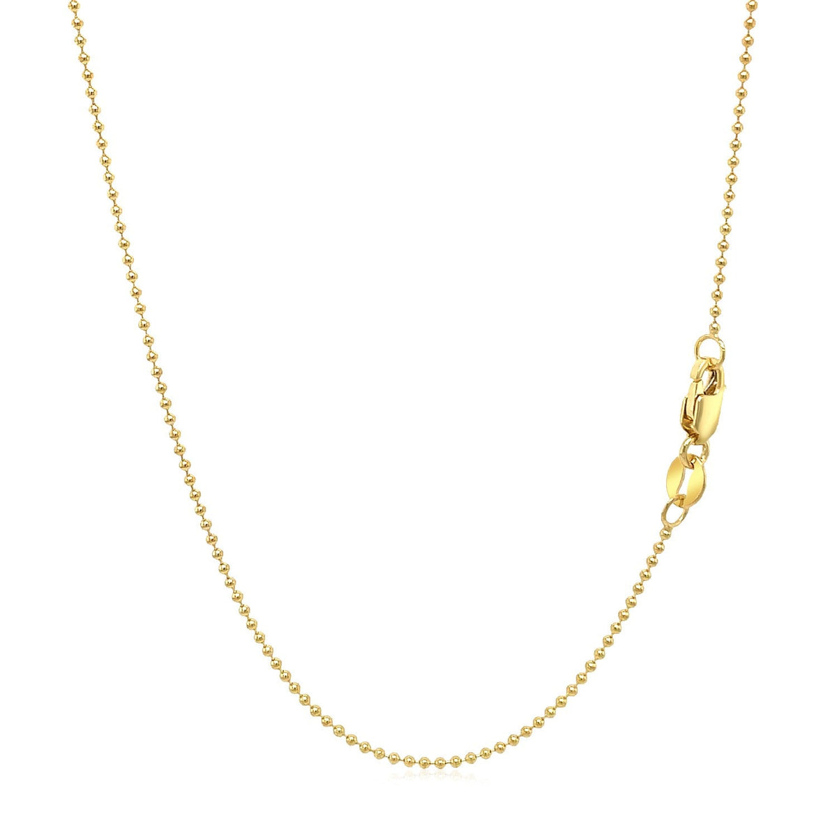 Bead chain necklace 14k yellow gold 1.0mm by Bids.com on Tampa Home & Garden Store