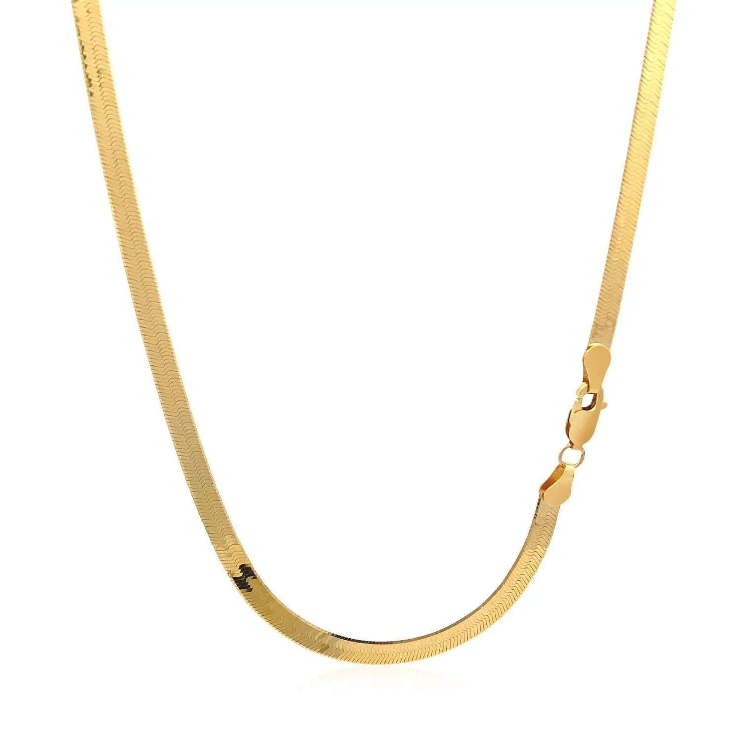 4.0mm 14k yellow gold Super Flex herringbone chain necklace by Bids.com on Tampa Home & Garden Store