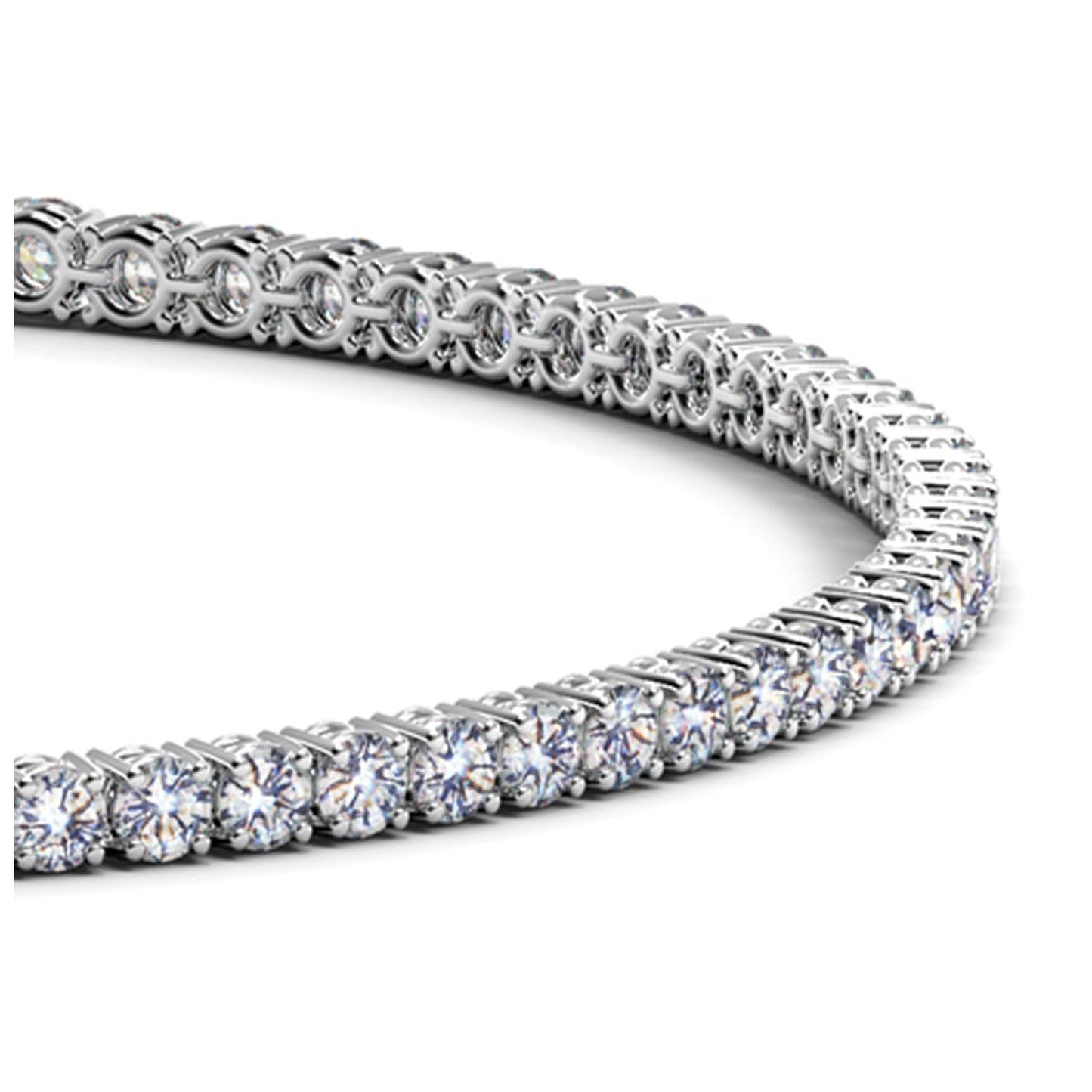 Lab Grown Round Diamond Tennis Bracelet in 14k White Gold, 2 ctw F/G VS2/SI1 on Tampa Home & Garden Store