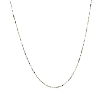 14k White Gold Diamond-Cut Bead Chain Necklace 1.0mm Bids.com on Tampa Home & Garden Store
