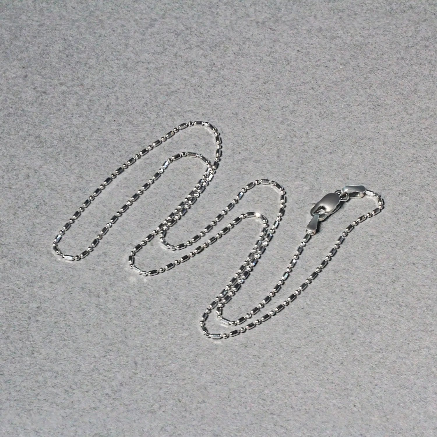 Three-strand 14k white gold diamond-cut bead chain necklace, 1.0mm, by Bids.com on Tampa Home & Garden Store