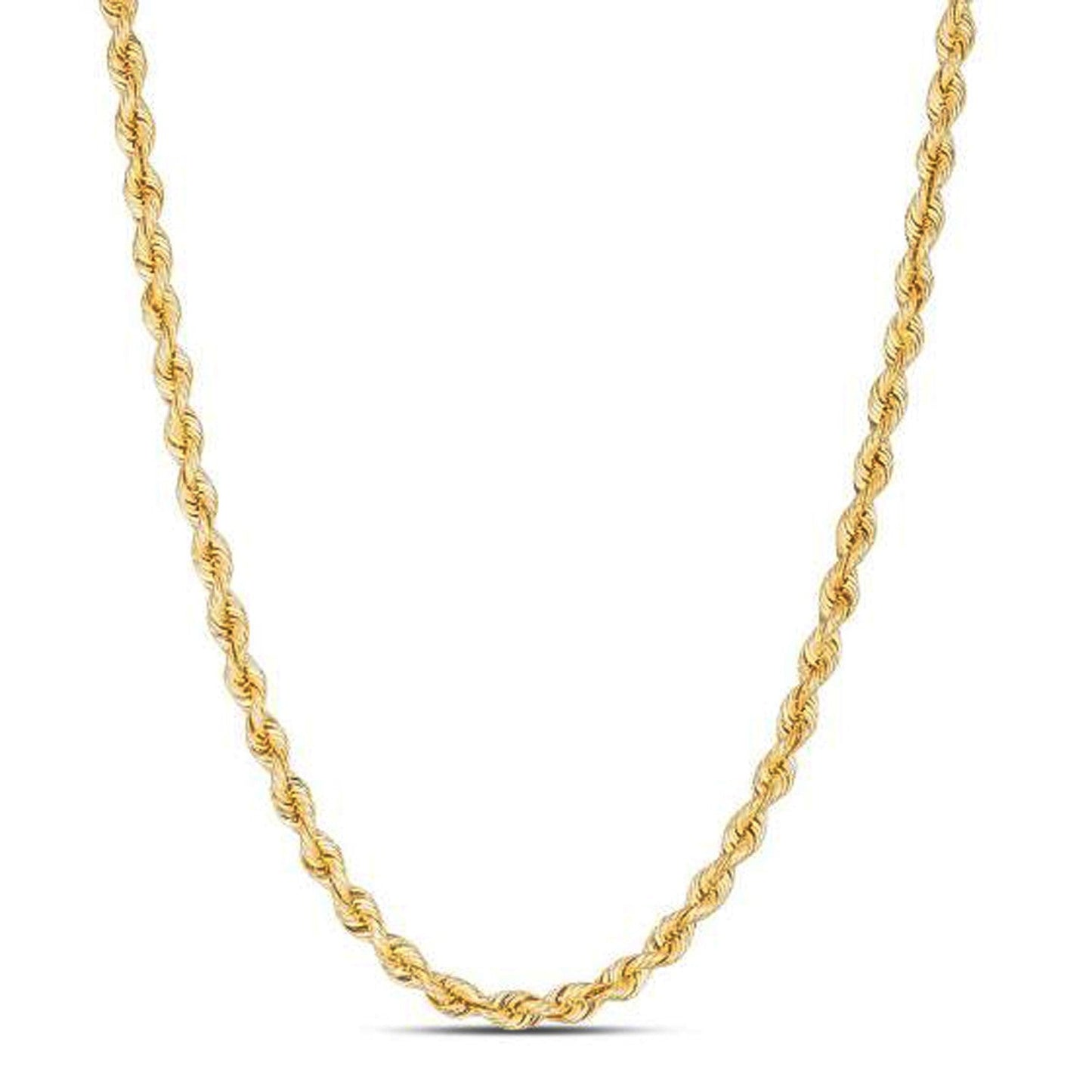 14k Yellow Gold Light Rope Chain Necklace 3.70 mm by Bids.com on Tampa Home & Garden Store