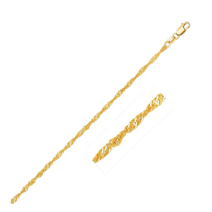 10k yellow gold Singapore chain necklace 1.80 mm by Bids.com on Tampa Home & Garden Store