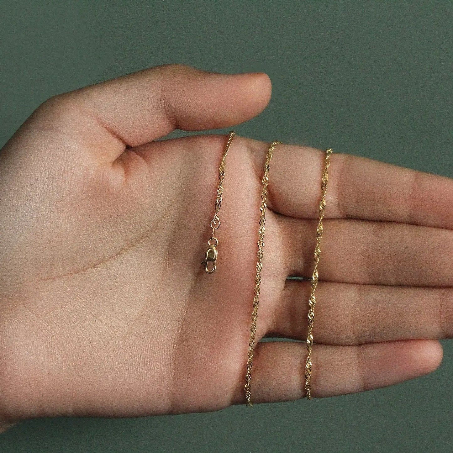 Three 10k yellow gold Singapore chain necklaces 1.80 mm by Bids.com on Tampa Home & Garden Store