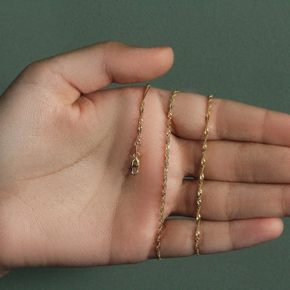 Three 10k yellow gold Singapore chain necklaces 1.80 mm by Bids.com on Tampa Home & Garden Store