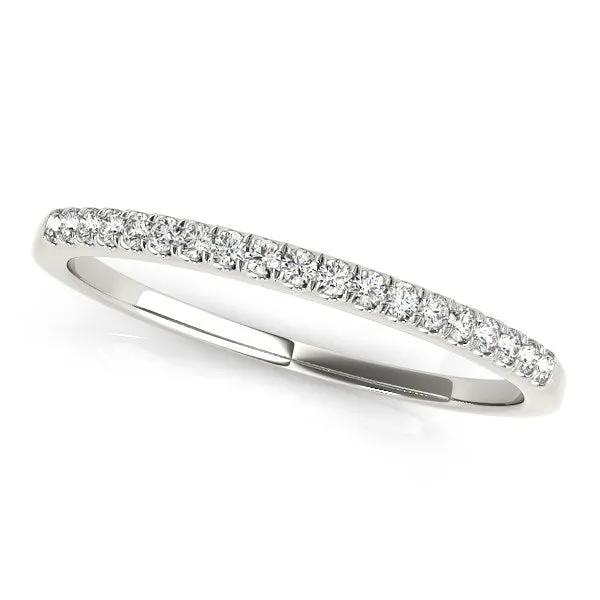 14k white gold scallop pave diamond wedding ring 1/8 cttw Bids.com on Tampa Home & Garden Store